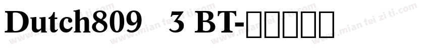 Dutch809   3 BT字体转换
